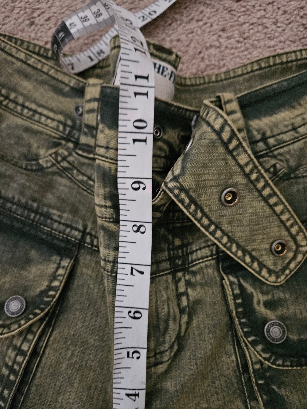 Free People Hot In It Olive Green Cargo Crop Pants - Picture 8 of 9